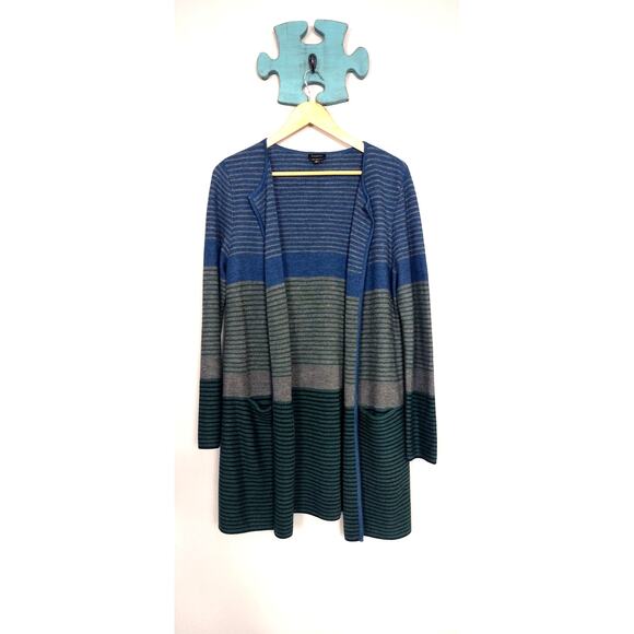 Talbots Flyaway Long Pure Merino Wool Cardigan Size Medium - Picture 1 of 10